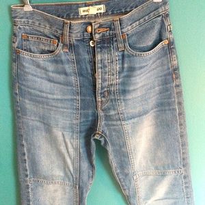Madewell Rivet and Thread straight legged jean